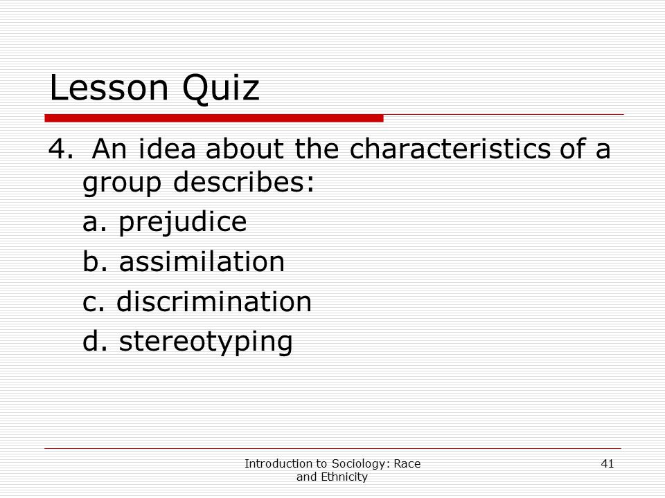 Introduction to Sociology: Race and Ethnicity