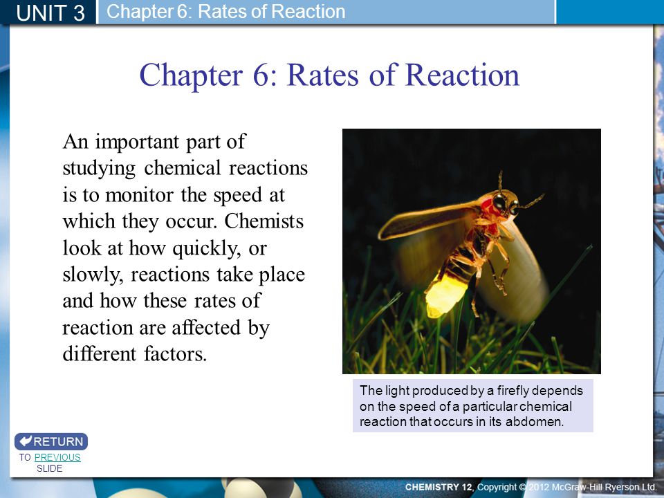 Chapter 6: Rates of Reaction