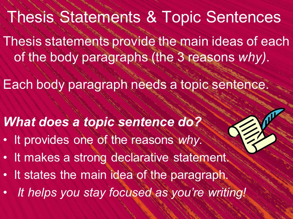 Thesis Statements & Topic Sentences