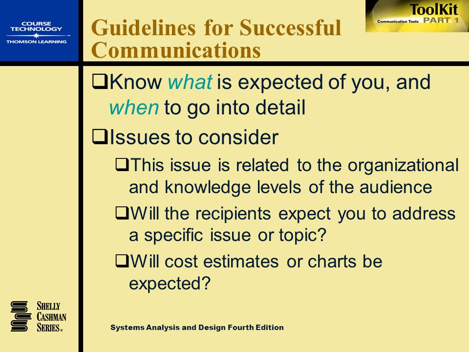 Guidelines for Successful Communications