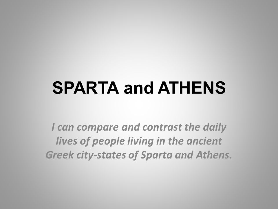 Athens And Sparta Comparison Chart