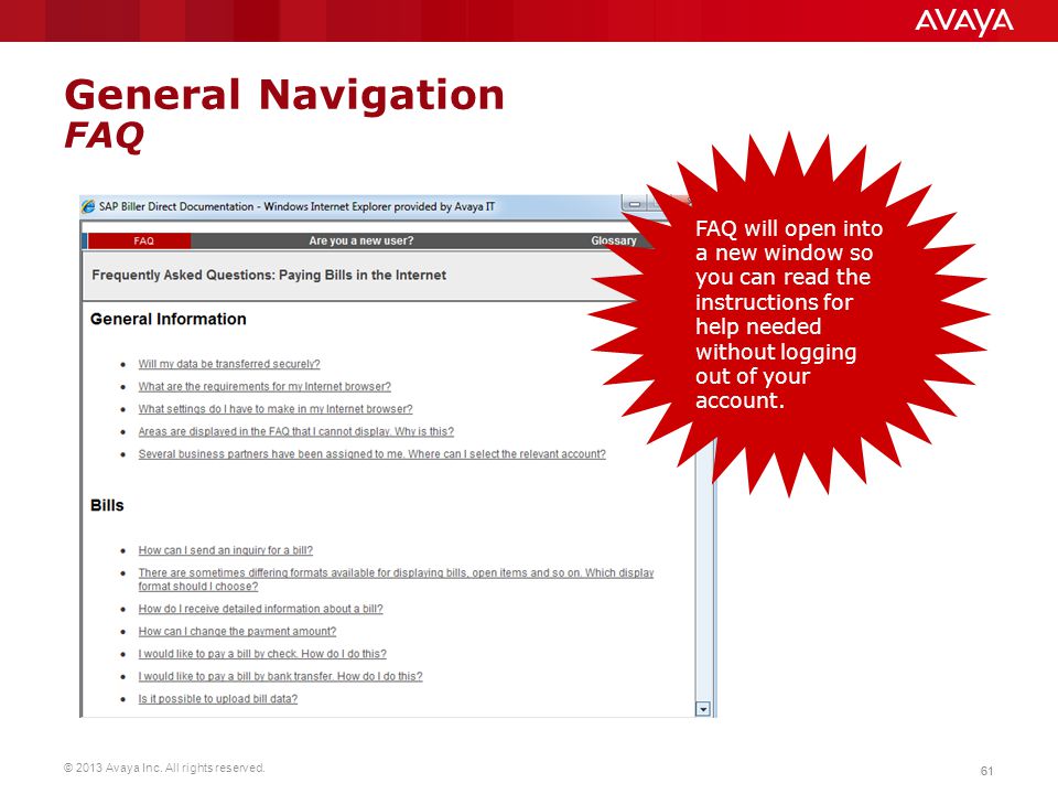 General Navigation FAQ