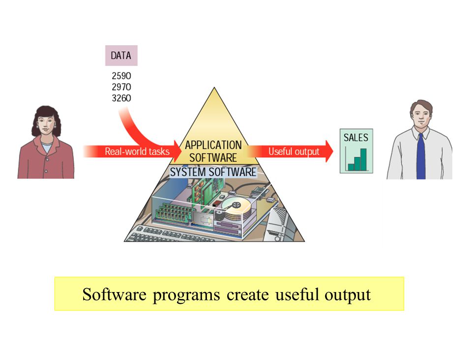 Software programs create useful output