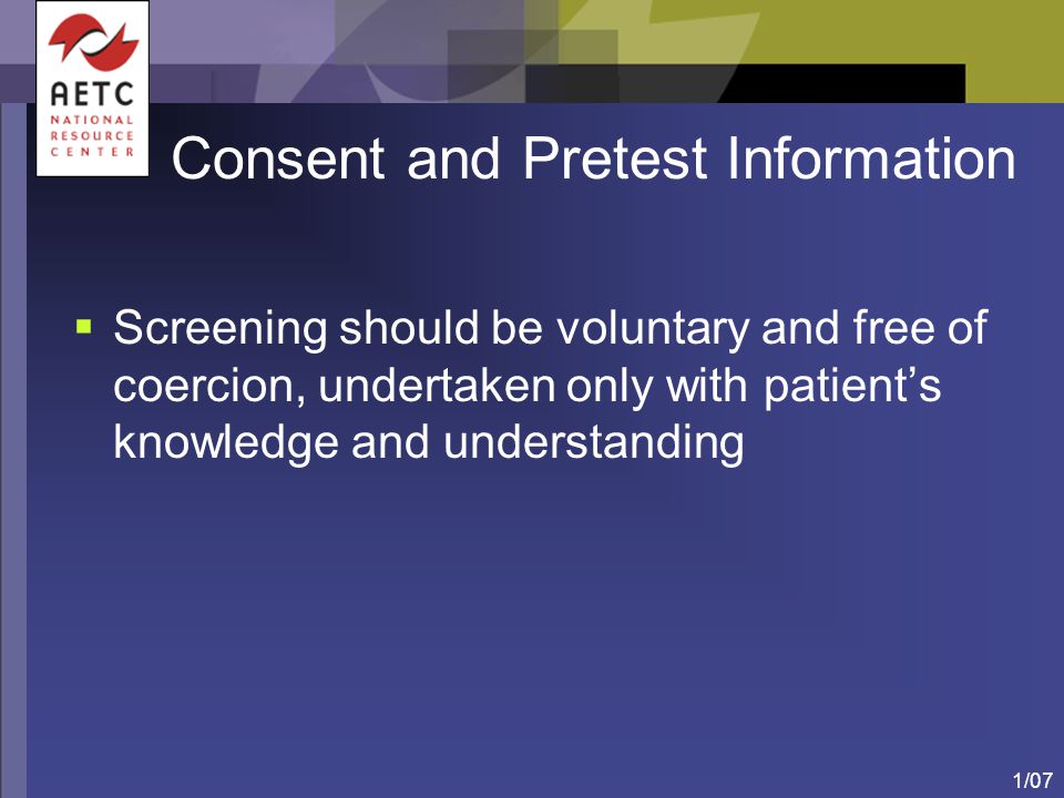 Consent and Pretest Information