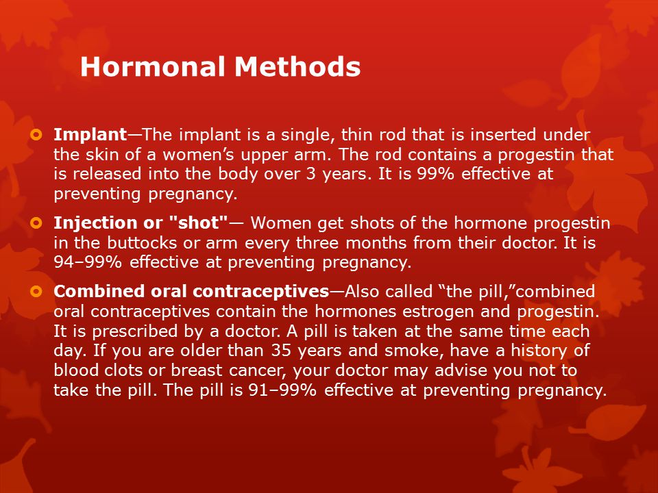 Hormonal Methods