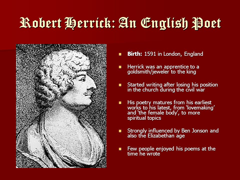 Robert Herrick: An English Poet