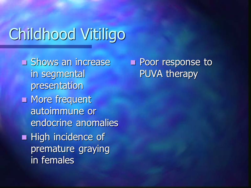 Childhood Vitiligo Shows an increase in segmental presentation