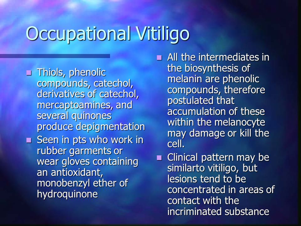 Occupational Vitiligo