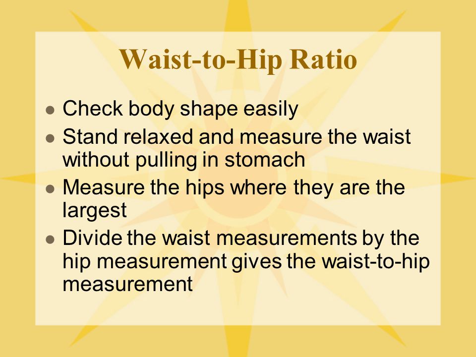 Waist-to-Hip Ratio Check body shape easily