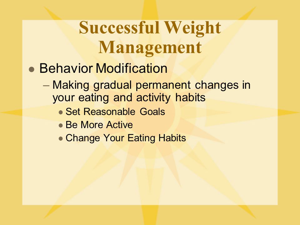 Successful Weight Management