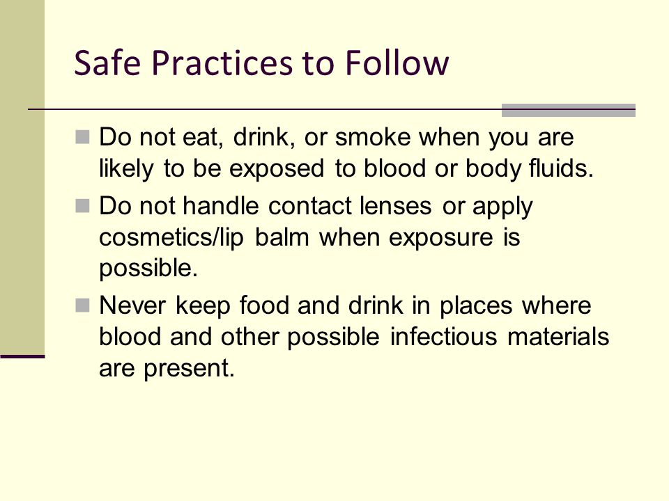 Safe Practices to Follow