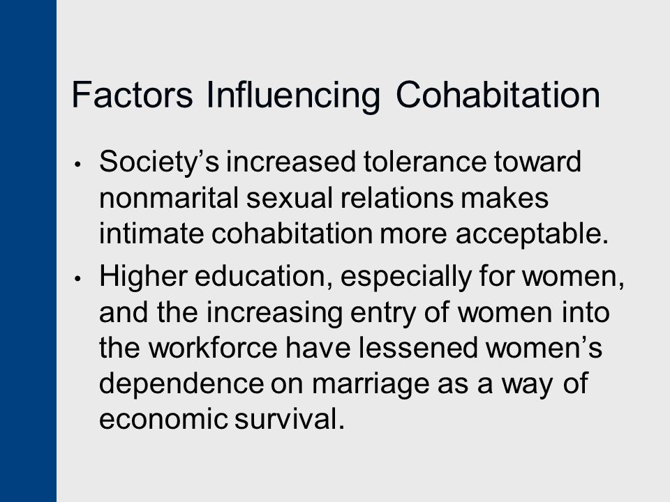 Factors Influencing Cohabitation