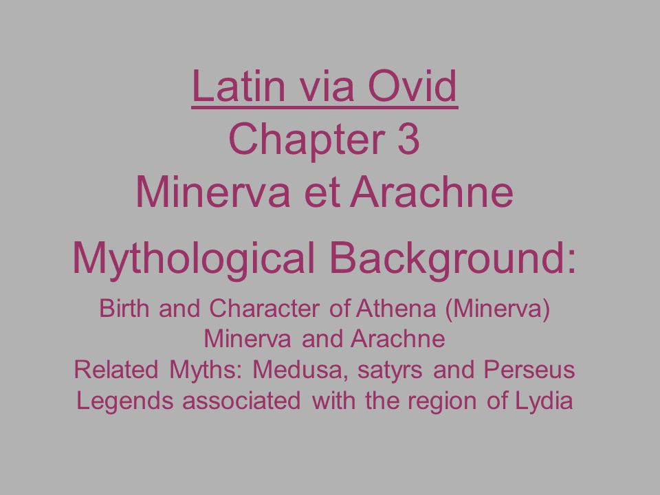 minerva and arachne myth