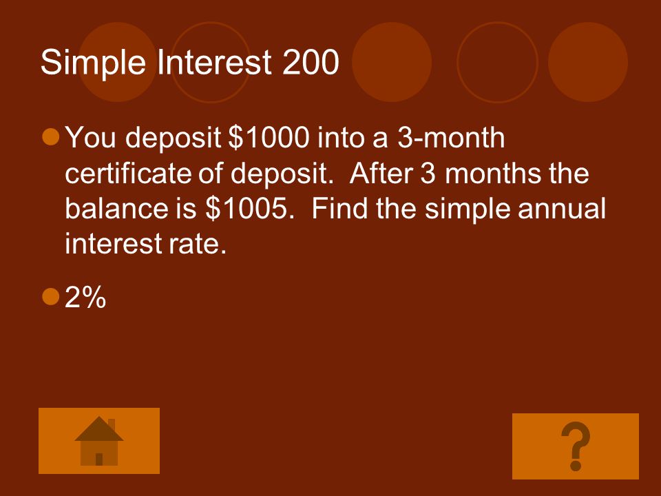 Simple Interest 200