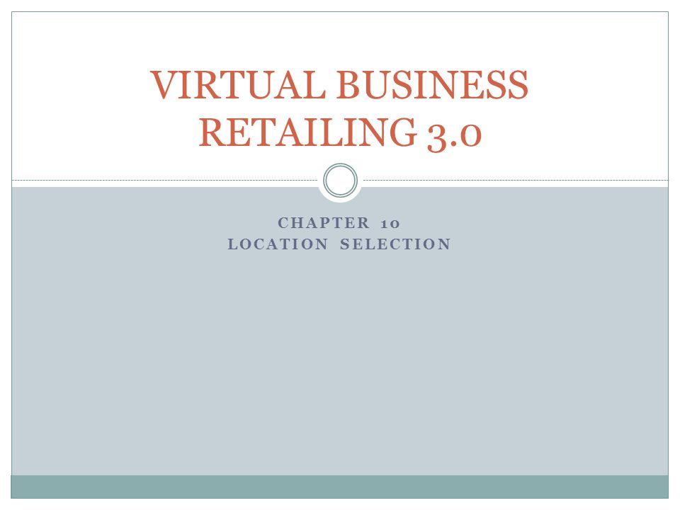 VIRTUAL BUSINESS RETAILING 3.0