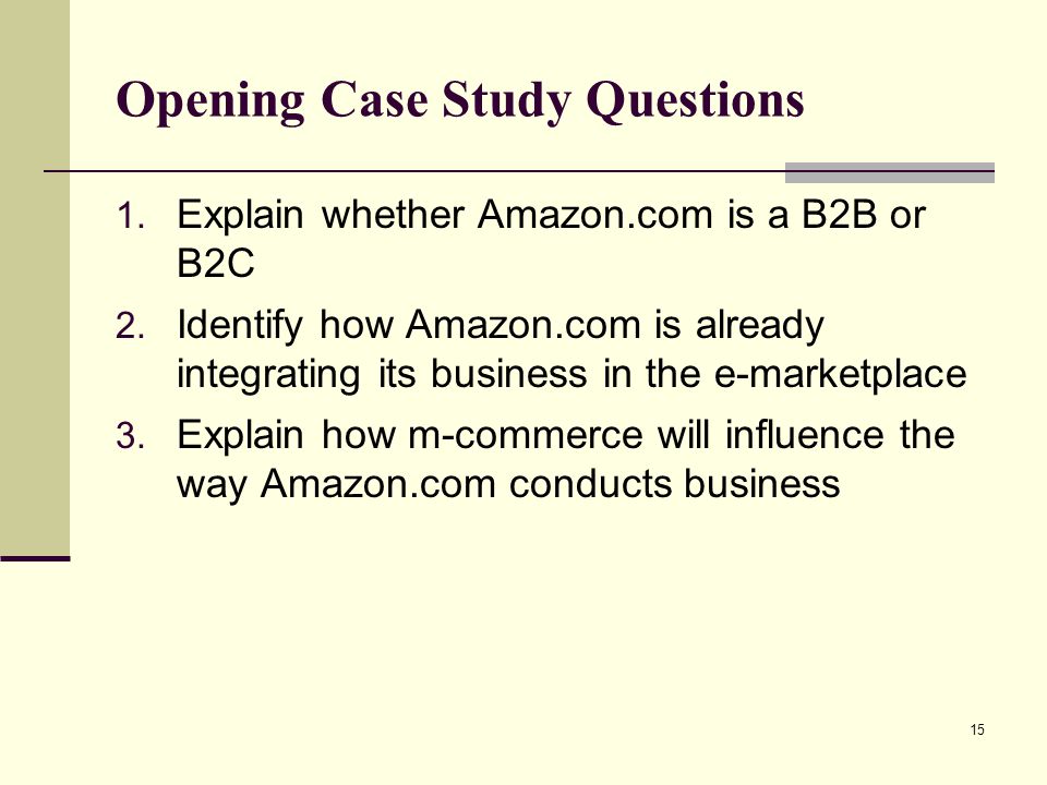 Opening Case Study Questions