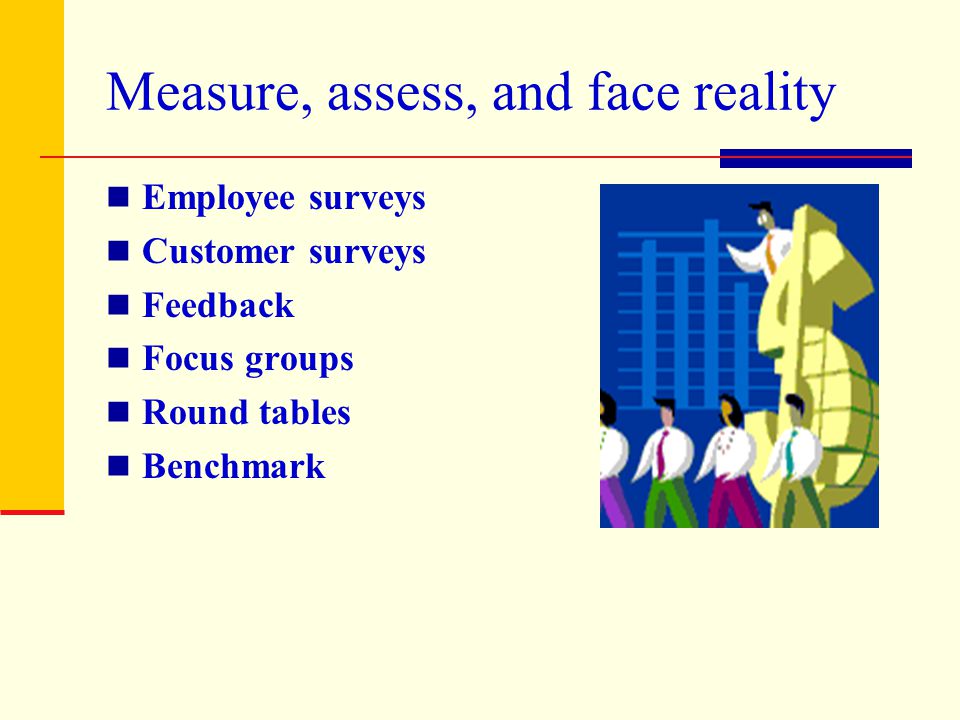 Measure, assess, and face reality
