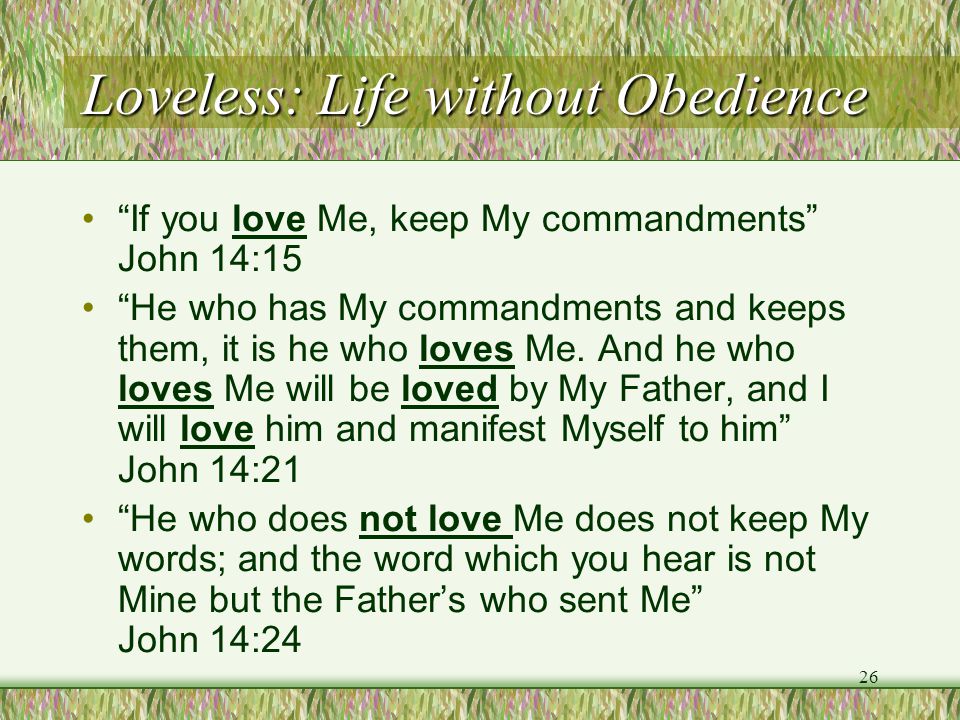 Loveless: Life without Obedience