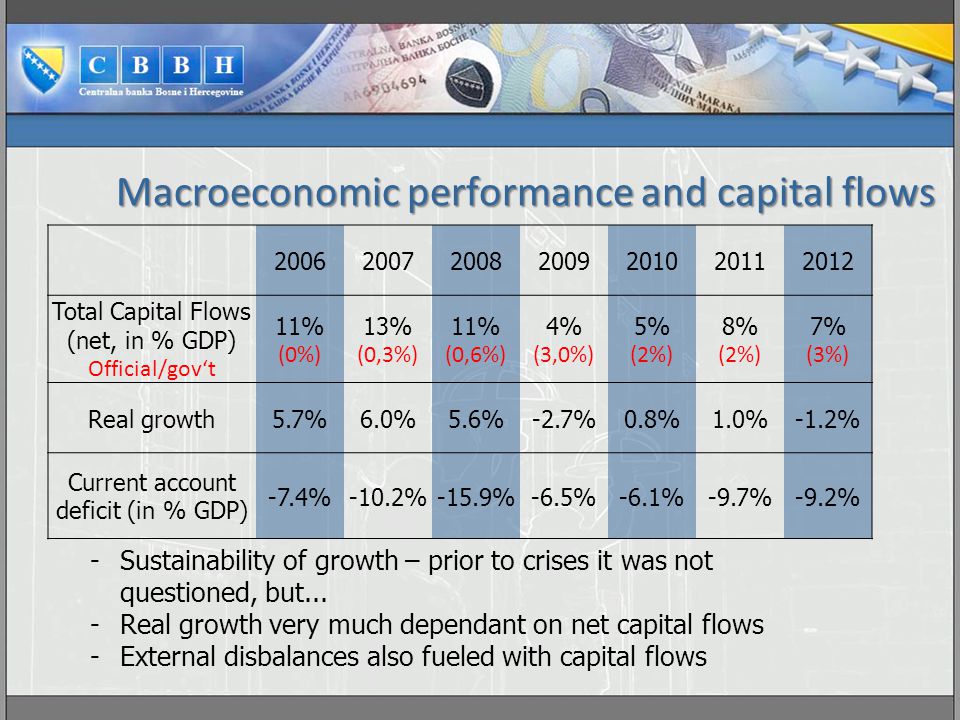 Macroeconomic performance and capital flows
