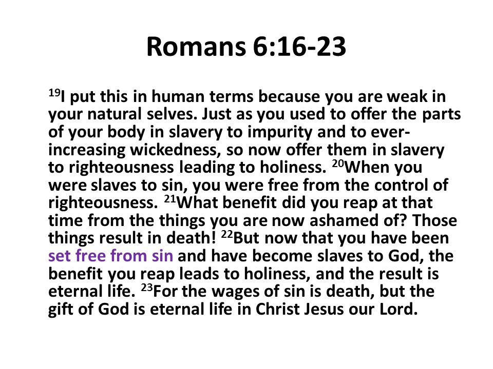 Romans 6:16-23