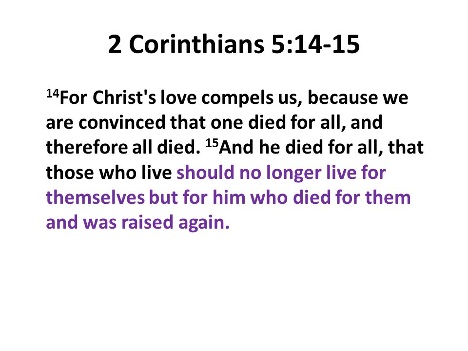 2 Corinthians 5:14-15