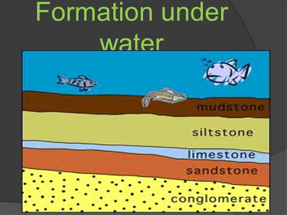 Formation under water