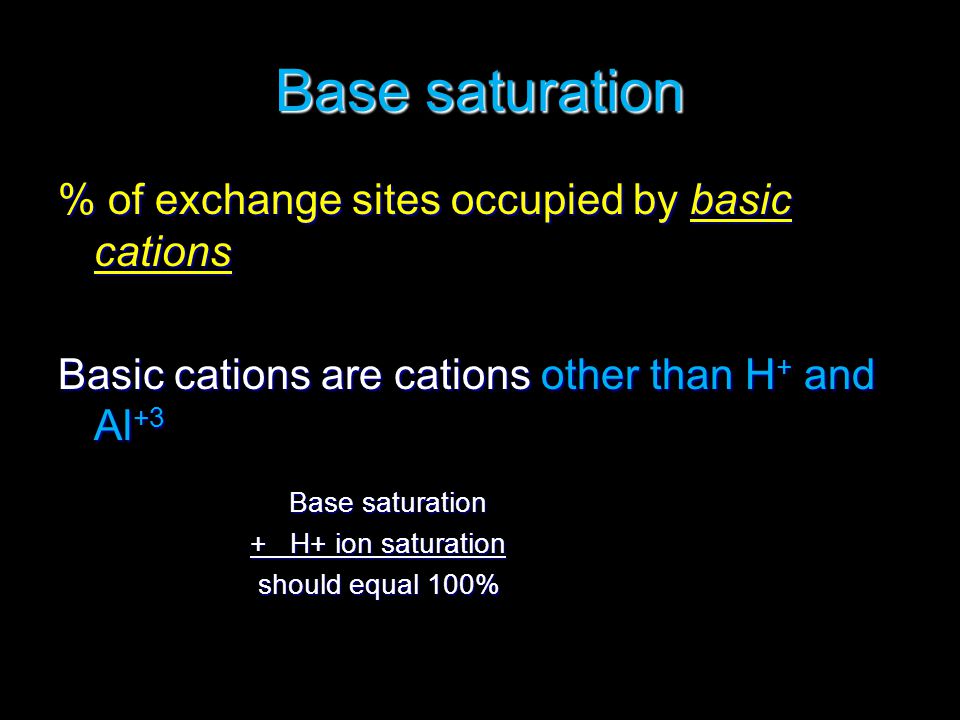 Base saturation