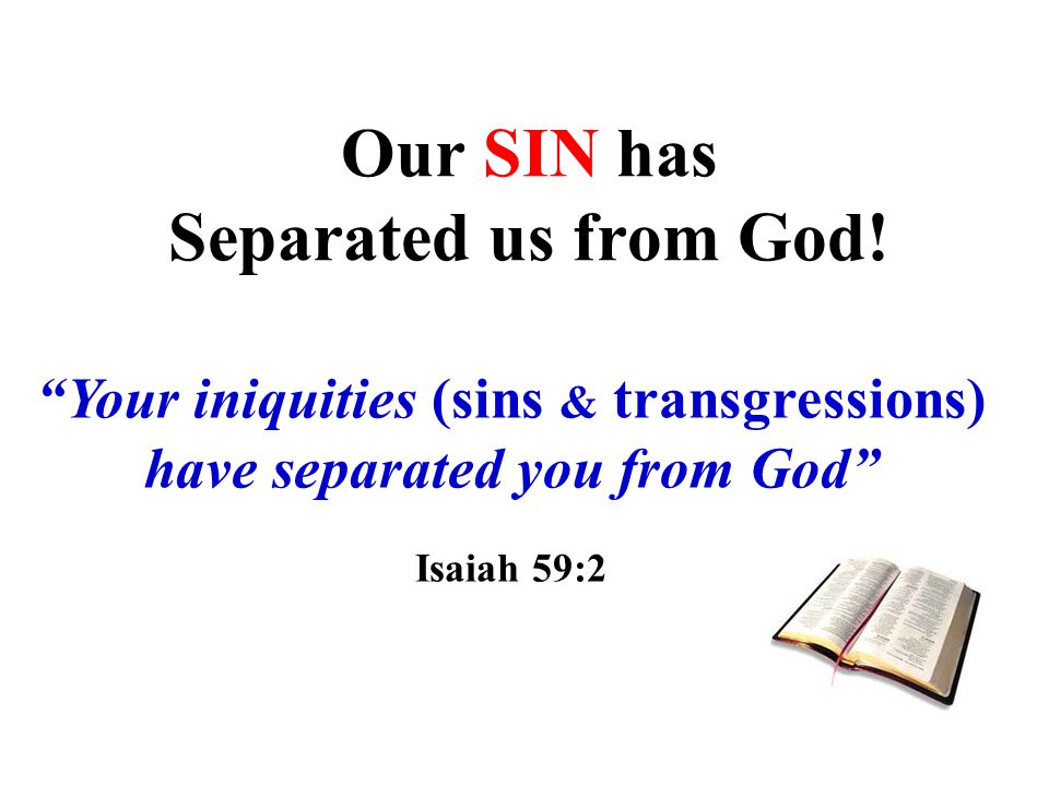 Our SIN has Separated us from God!