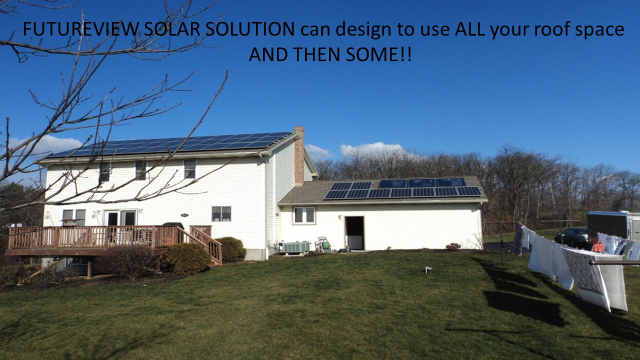FUTUREVIEW SOLAR SOLUTION can design to use ALL your roof space