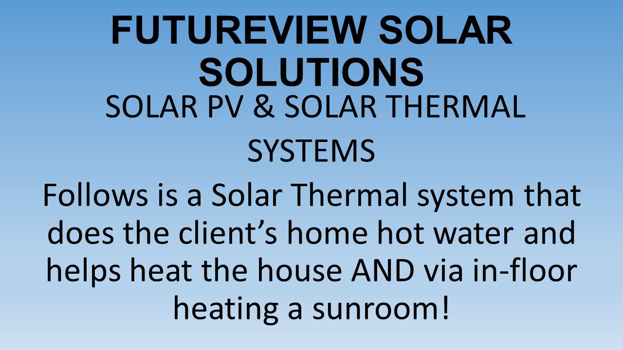 FUTUREVIEW SOLAR SOLUTIONS