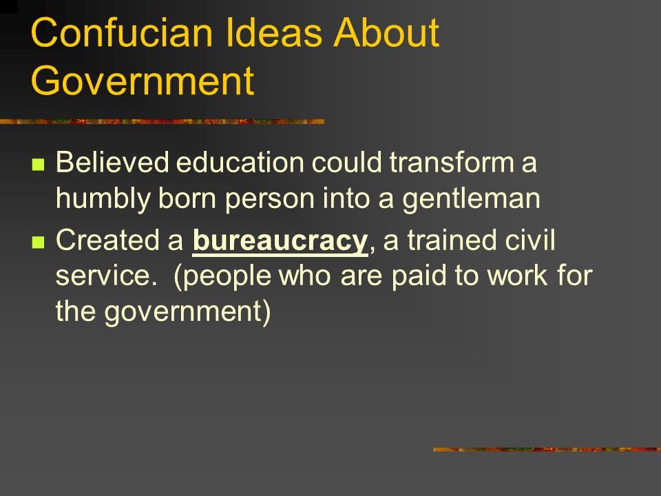 Confucian Ideas About Government
