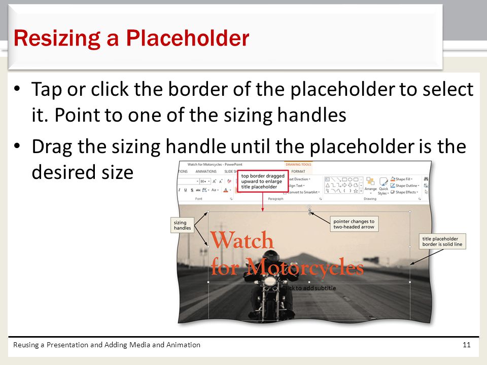 Resizing a Placeholder
