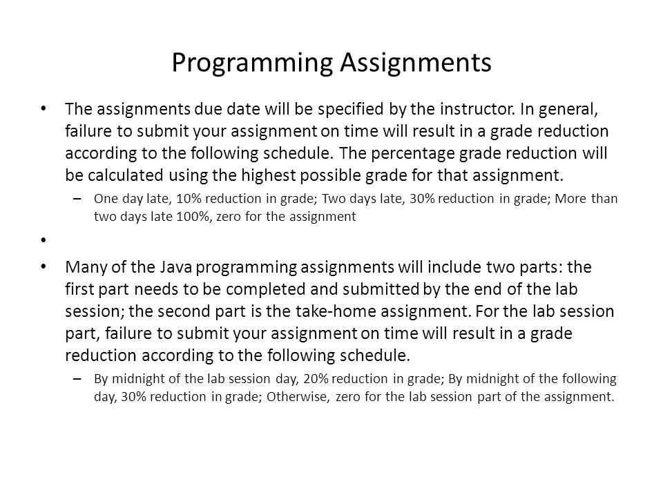 Programming Assignments