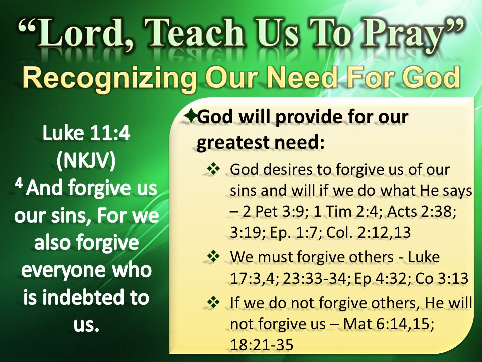 Recognizing Our Need For God