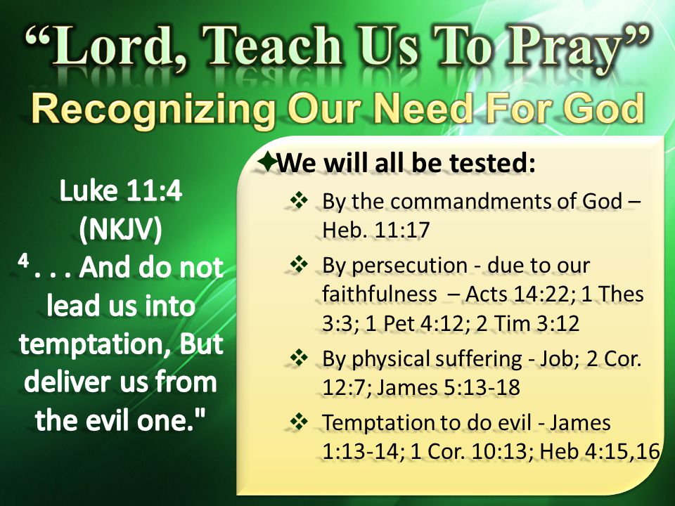Recognizing Our Need For God
