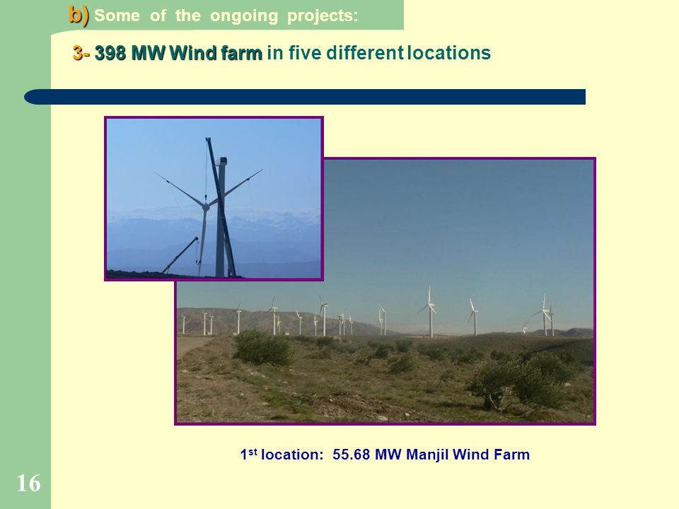 1st location: MW Manjil Wind Farm