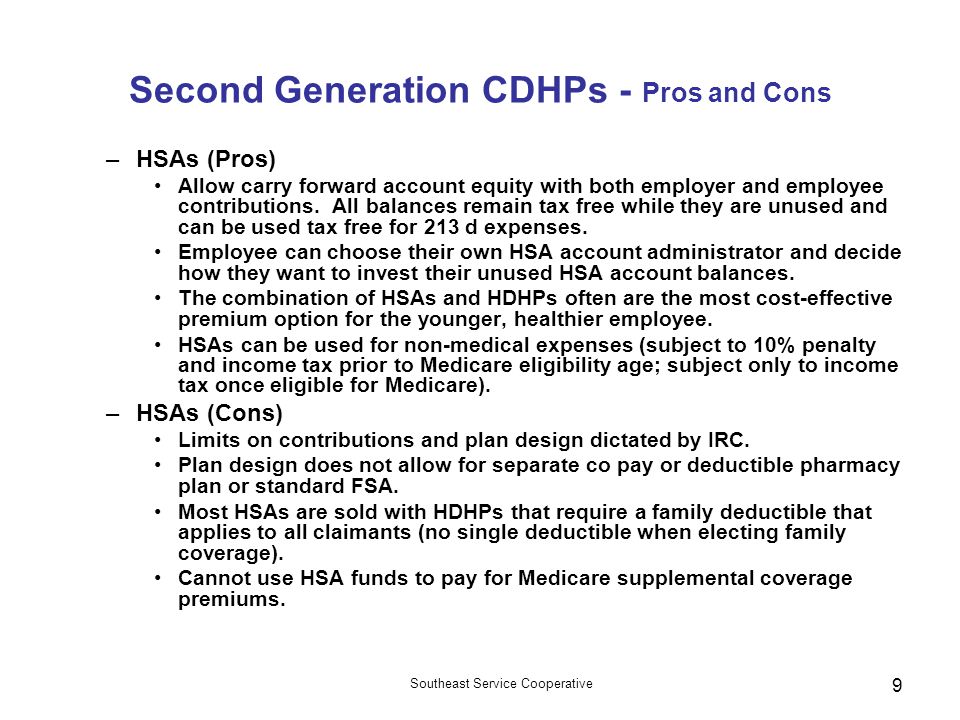 Second Generation CDHPs - Pros and Cons