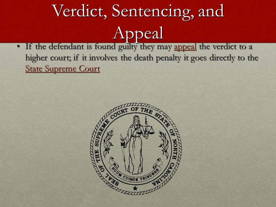 Verdict, Sentencing, and Appeal