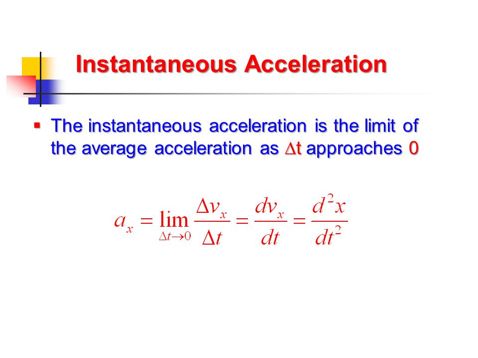Instantaneous Acceleration