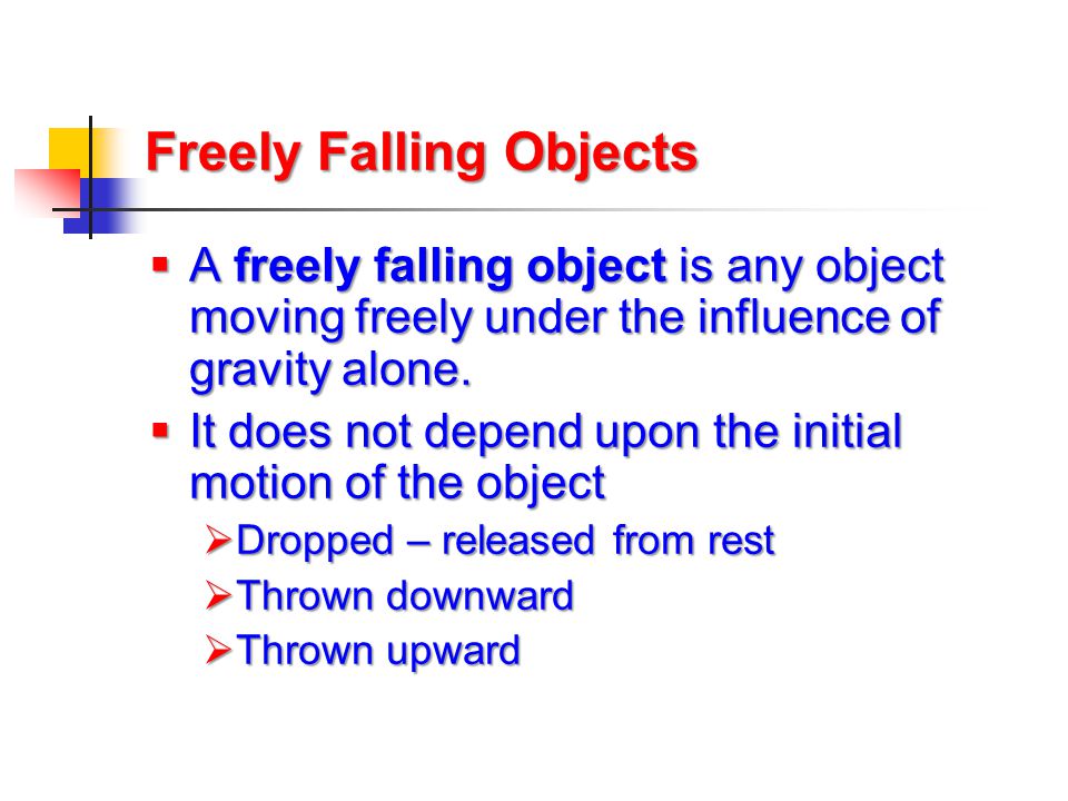 Freely Falling Objects