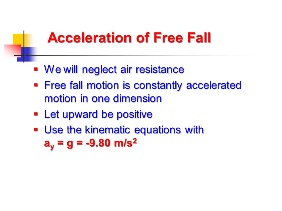 Acceleration of Free Fall