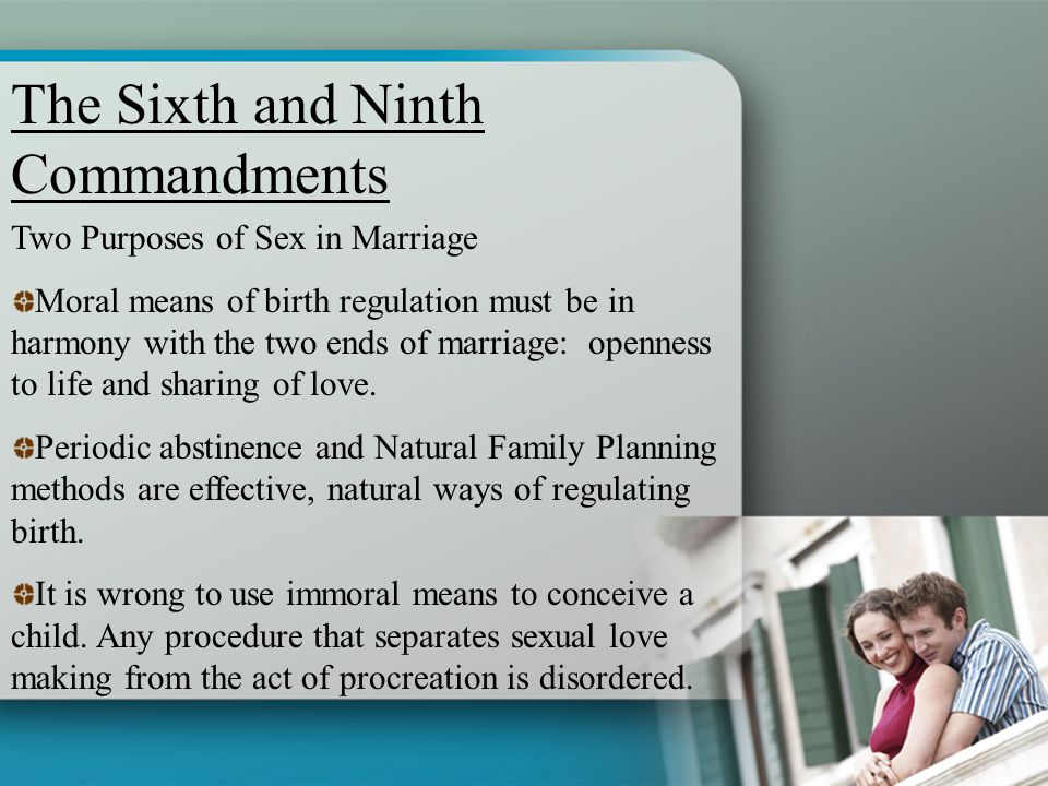 The Sixth and Ninth Commandments