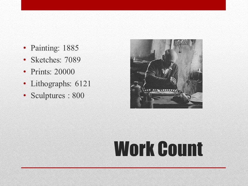 Work Count Painting: 1885 Sketches: 7089 Prints: 20000