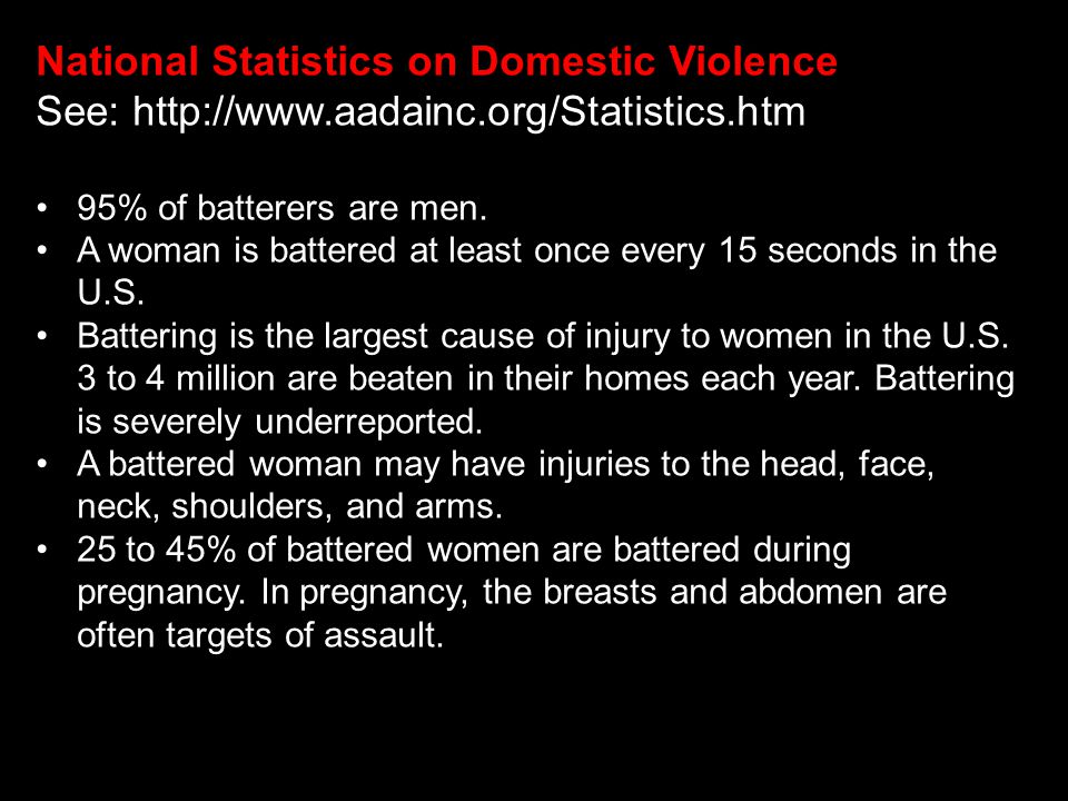 National Statistics on Domestic Violence