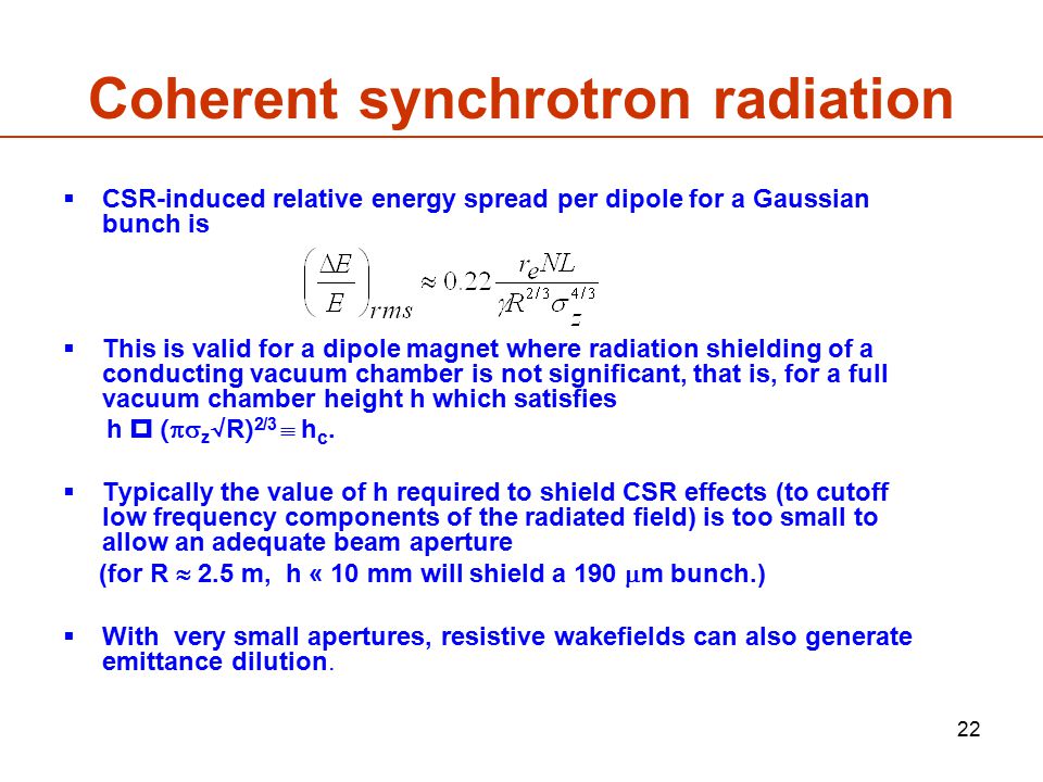 Coherent synchrotron radiation