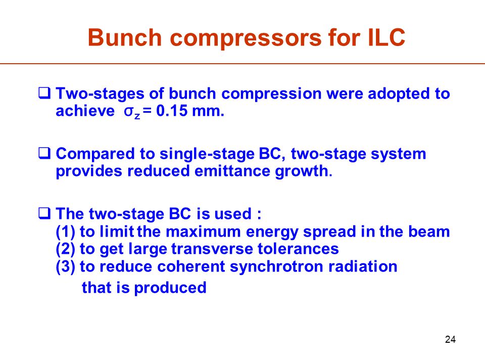 Bunch compressors for ILC