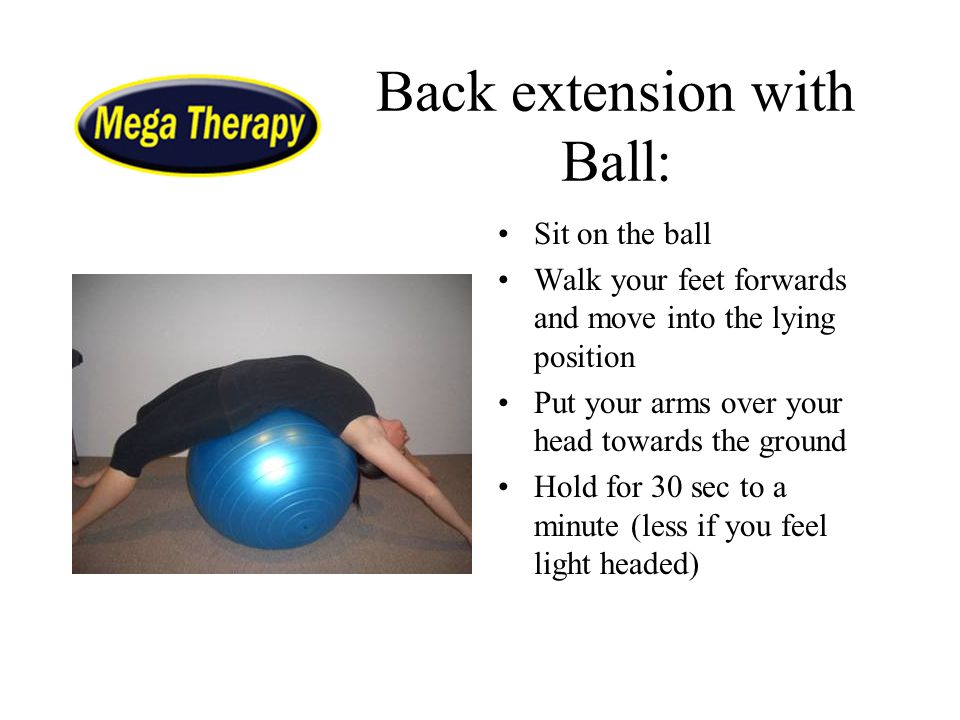 Back extension with Ball: