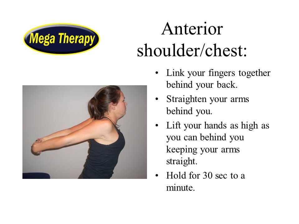 Anterior shoulder/chest: