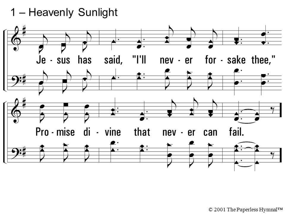 1 – Heavenly Sunlight © 2001 The Paperless Hymnal™