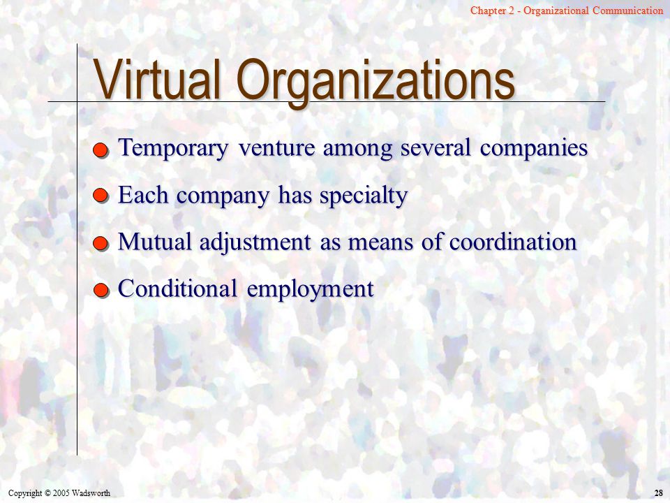 Virtual Organizations